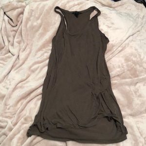 H&M basic dark green flowy tank.